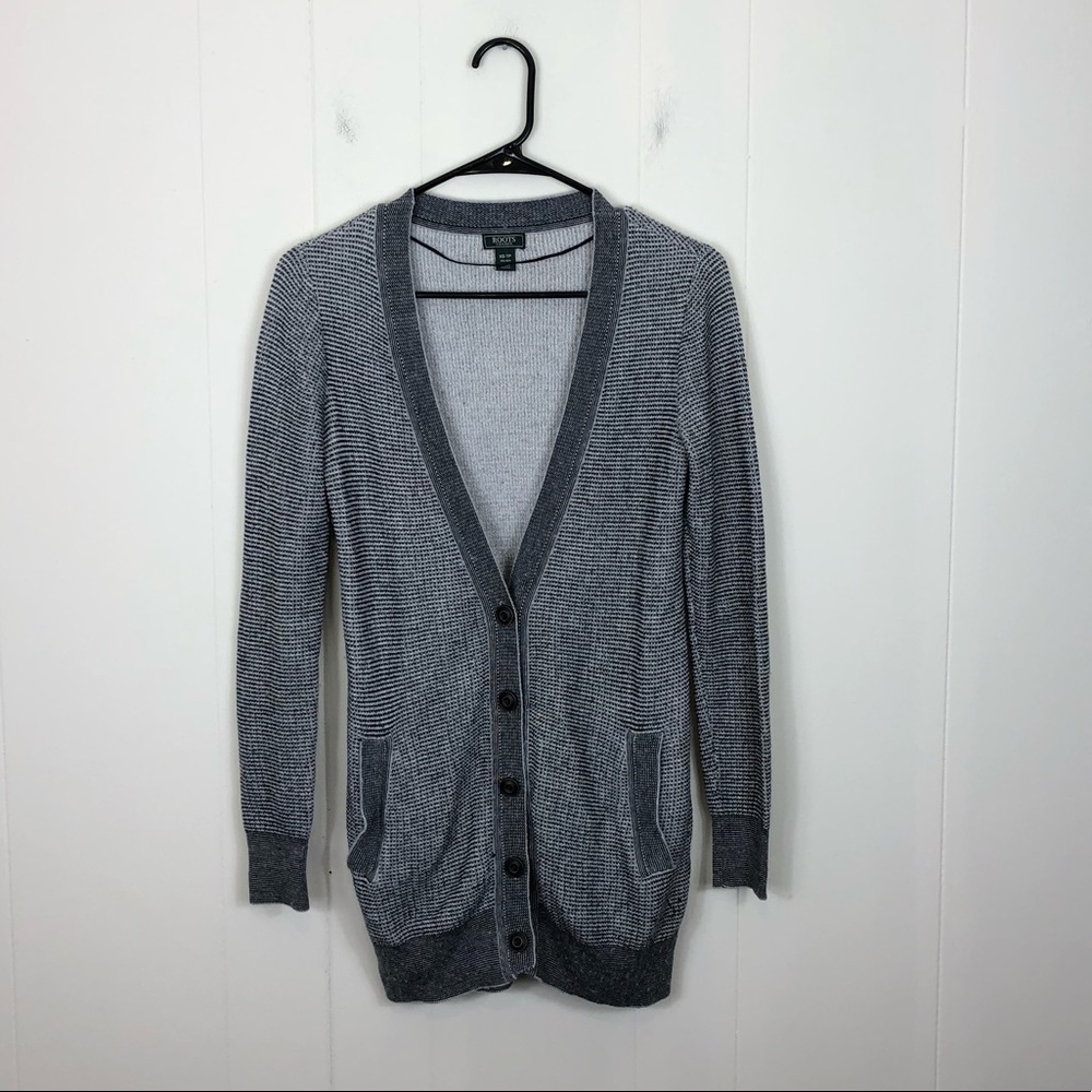 Roots‎ Salt & Pepper Button Cardigan Sz XS